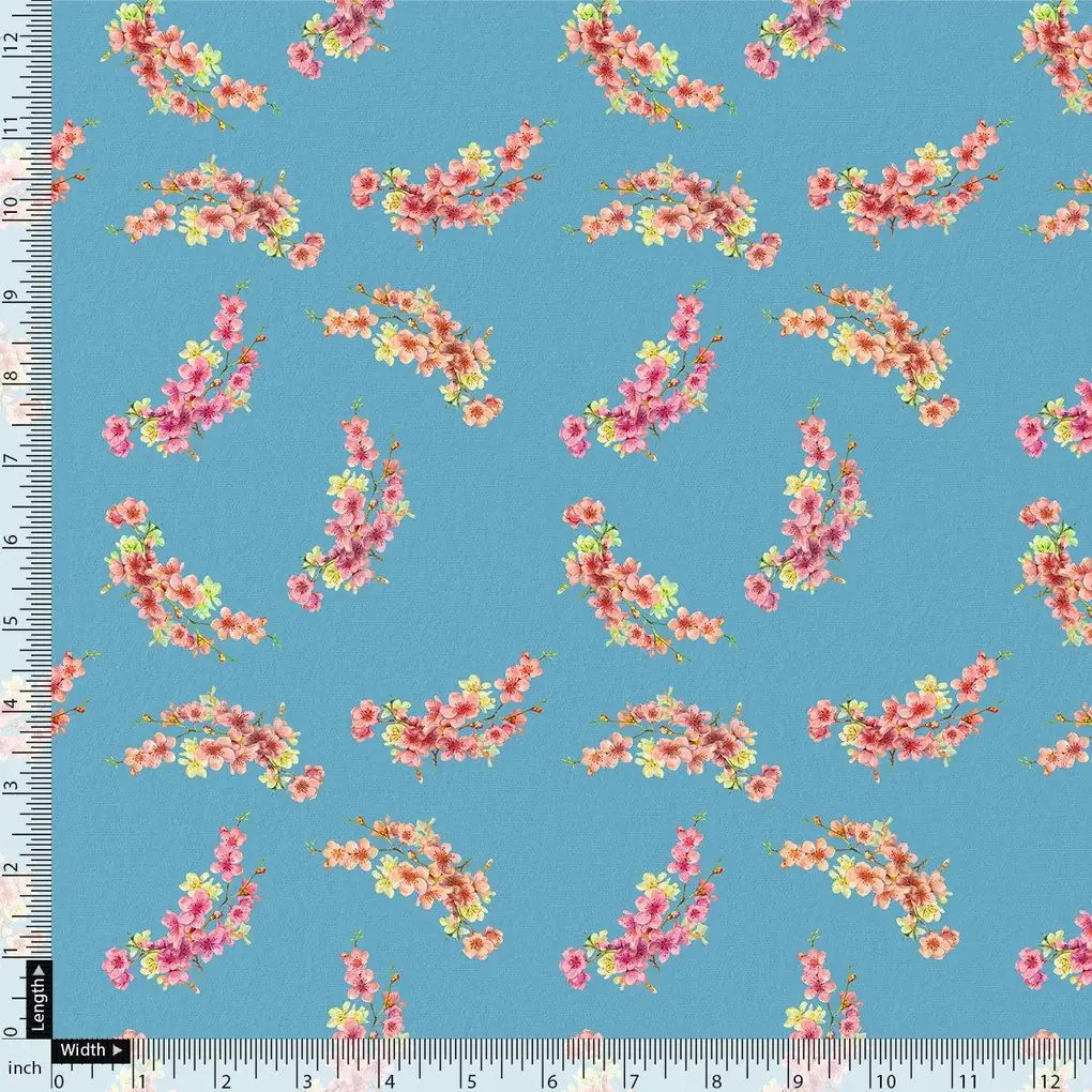 Ditsy Leaf Love Digital Printed Fabric - Image 4