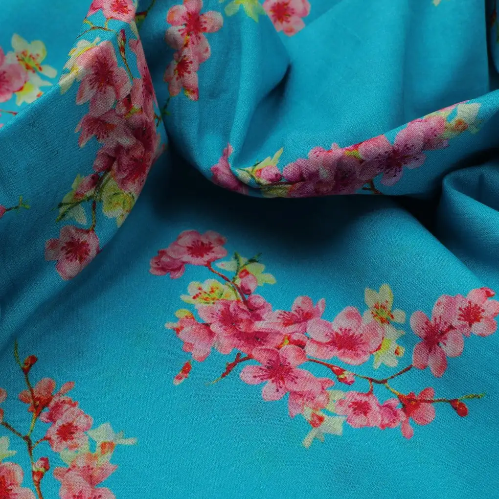Ditsy Leaf Love Digital Printed Fabric - Pure Cotton - Image 3