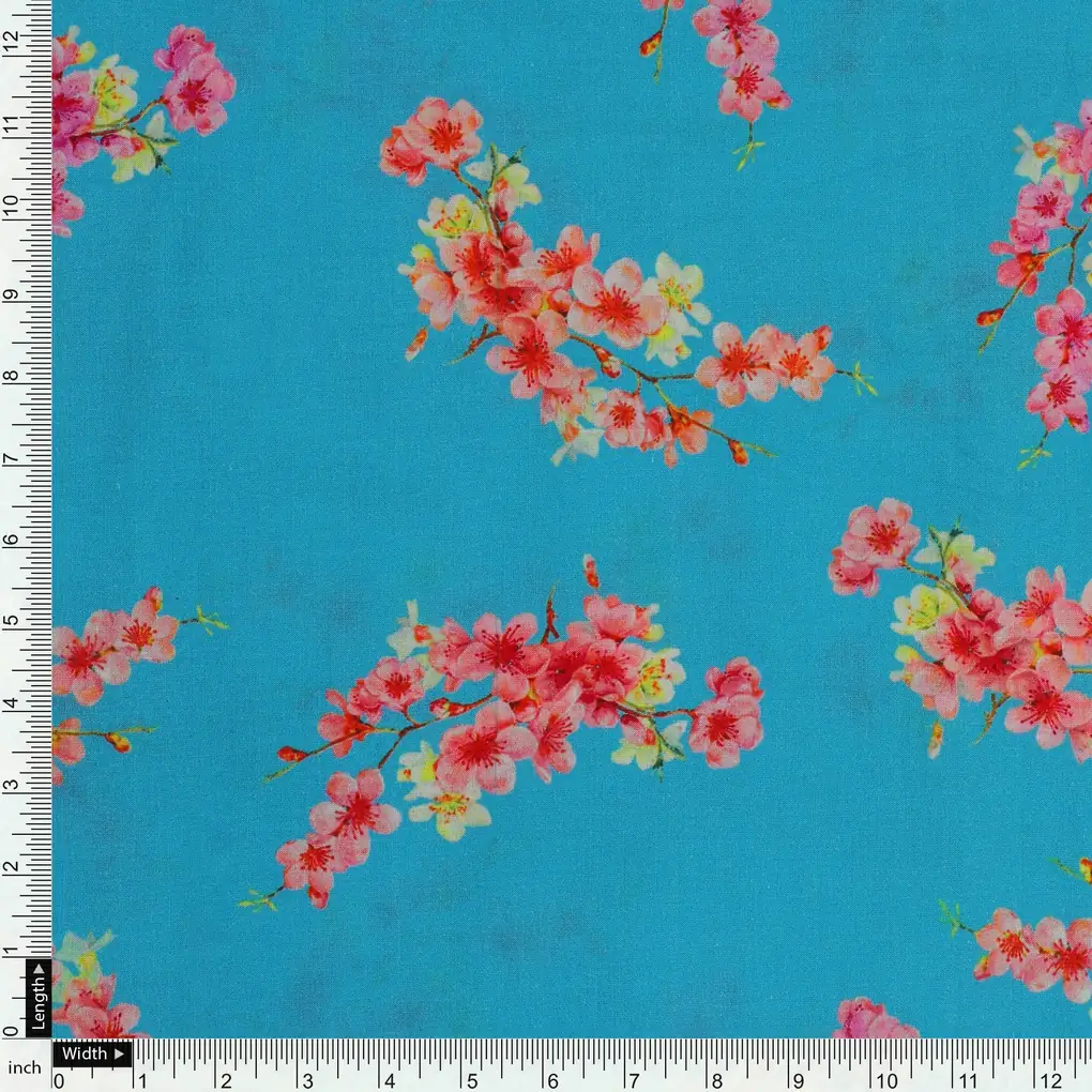 Ditsy Leaf Love Digital Printed Fabric - Pure Cotton - Image 4