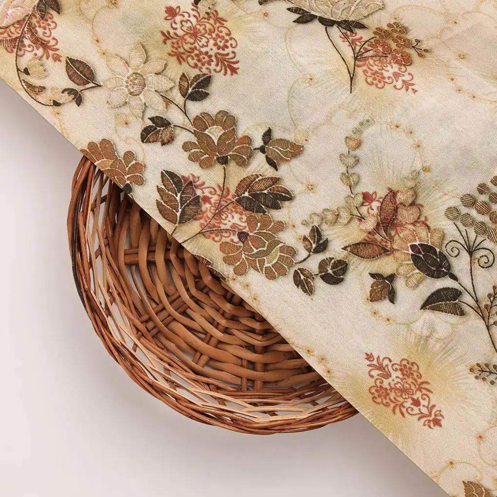 Dola Silk Printed Fabric - Image 3
