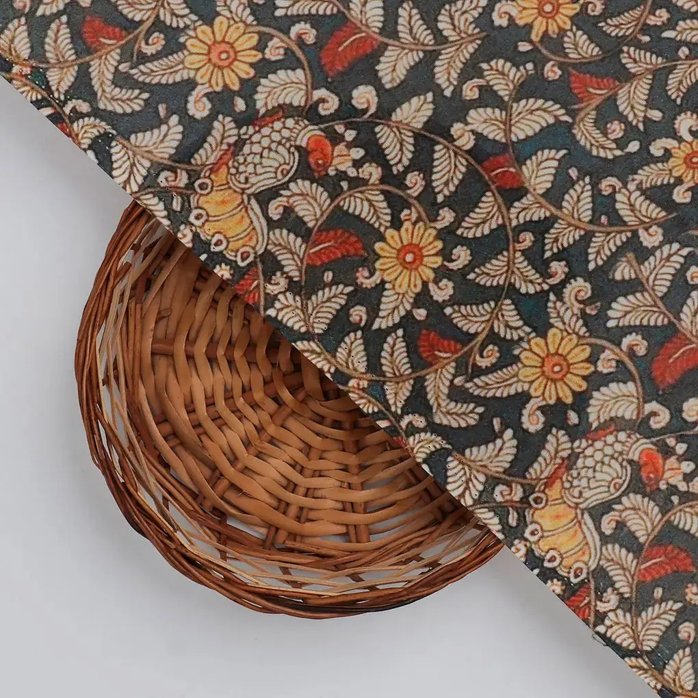 Dolden Floral Pure Cotton Printed Fabric Material - Image 3