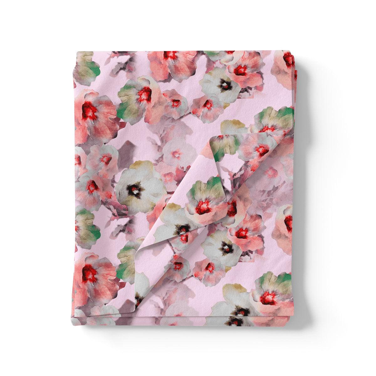 Dolomite Crystal Flower Japan Satin Printed Fabric - Image 3