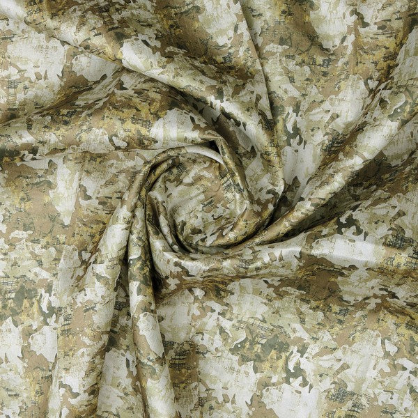 Earthy Abstract Camouflage Tusser Silk Fabric for Kurtis - Image 3