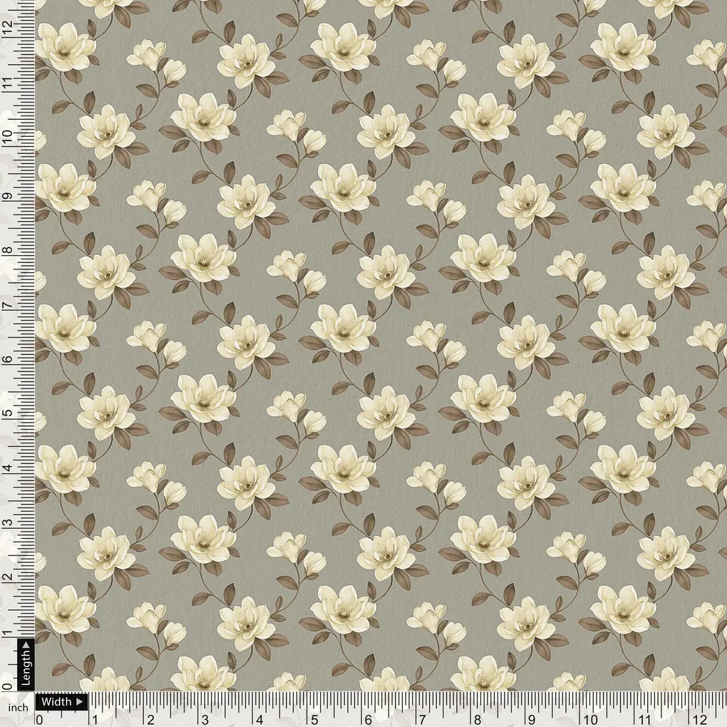 Elegant Floral Ditzy Pattern Digital Printed Fabric - Image 3