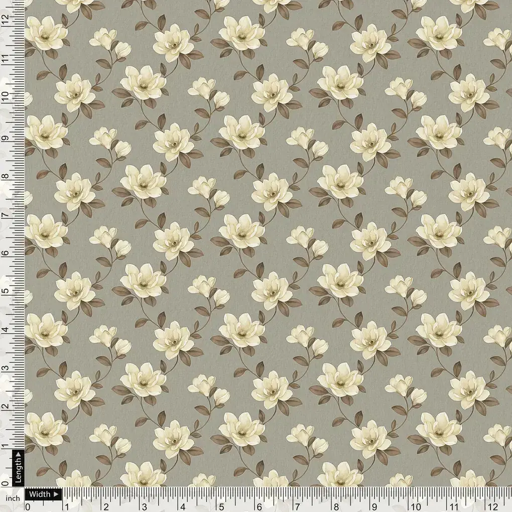 Elegant Floral Ditzy Pattern Digital Printed Fabric - Image 3