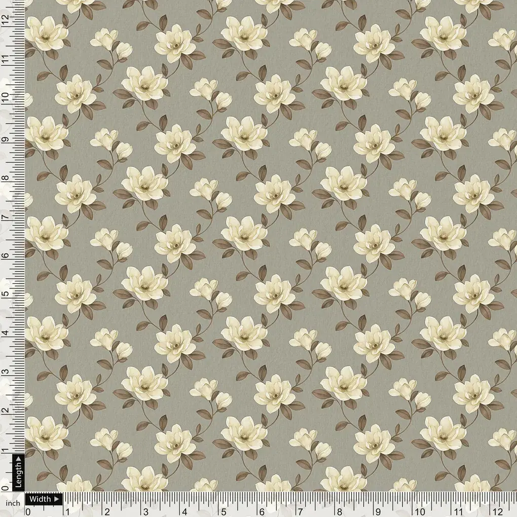 Elegant Floral Ditzy Pattern Digital Printed Fabric - Image 3