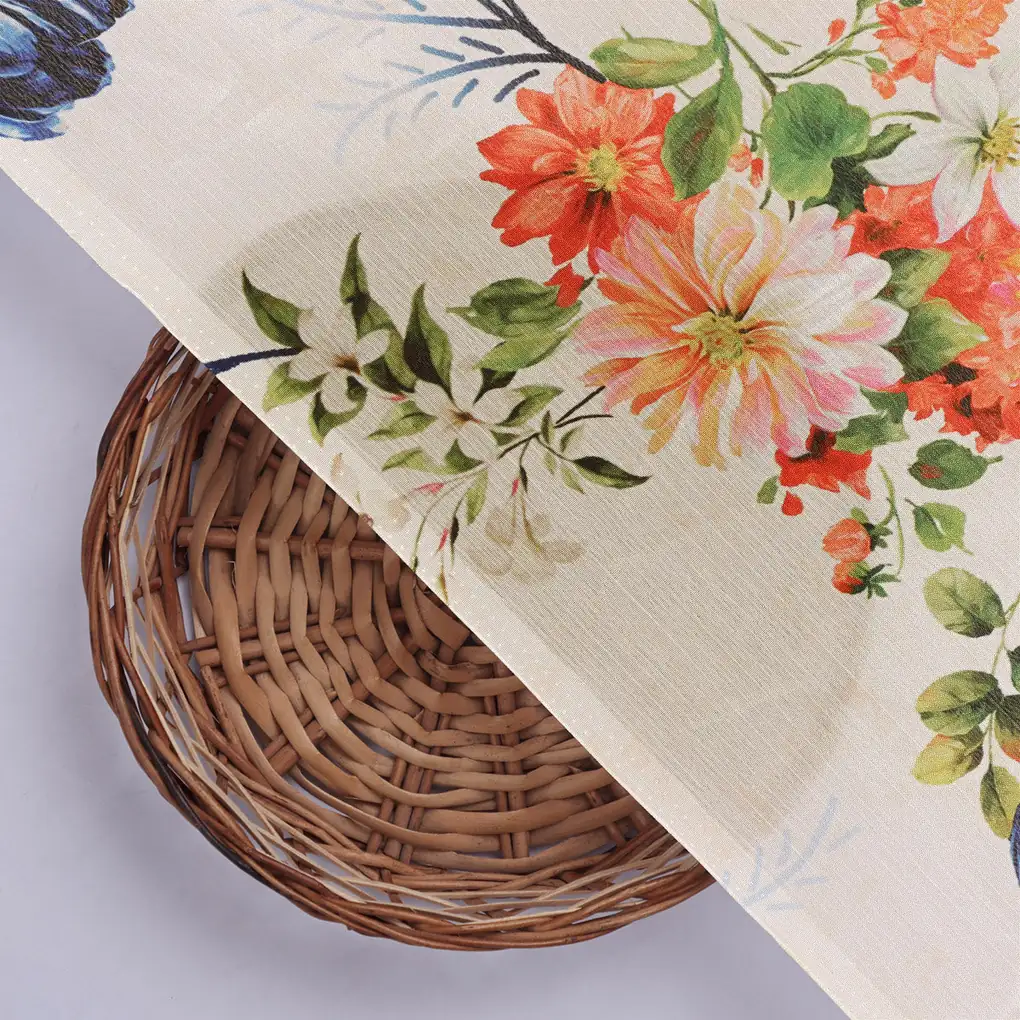 Elegant Floral Watercolour Print Chinon Fabric for Kurtas - Image 2