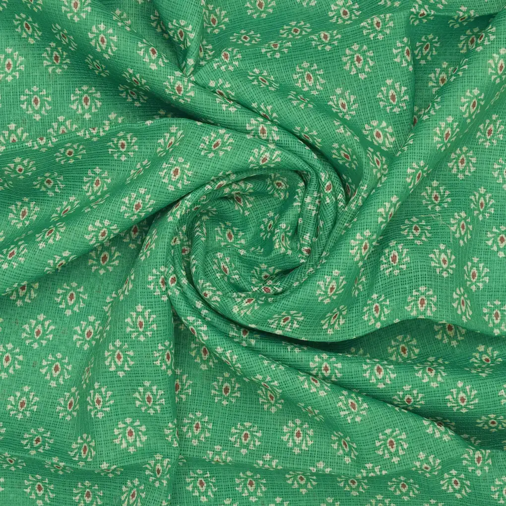 Enchanting Damask Print on Exquisite Kota Doria Fabric Material - Image 3