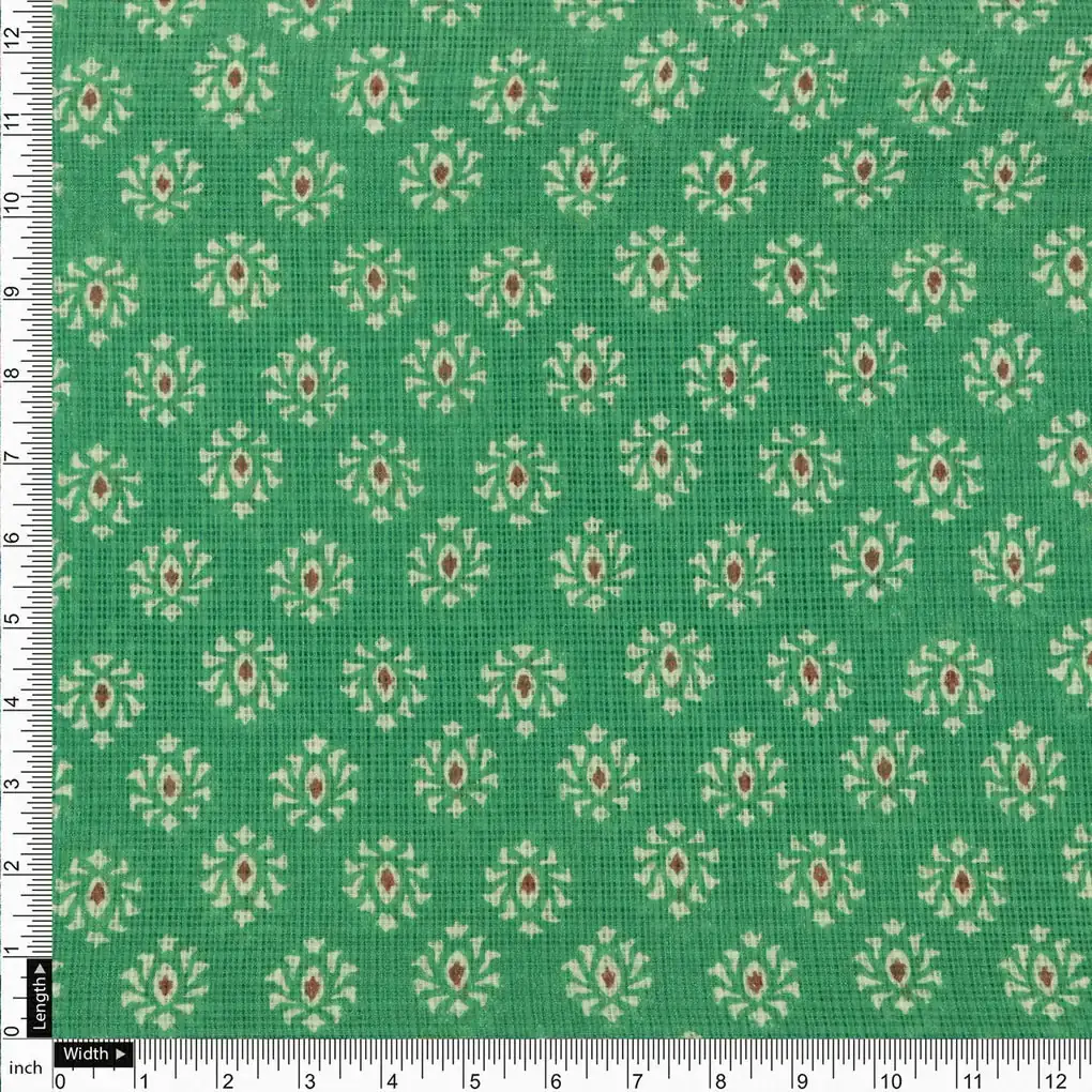 Enchanting Damask Print on Exquisite Kota Doria Fabric Material - Image 4