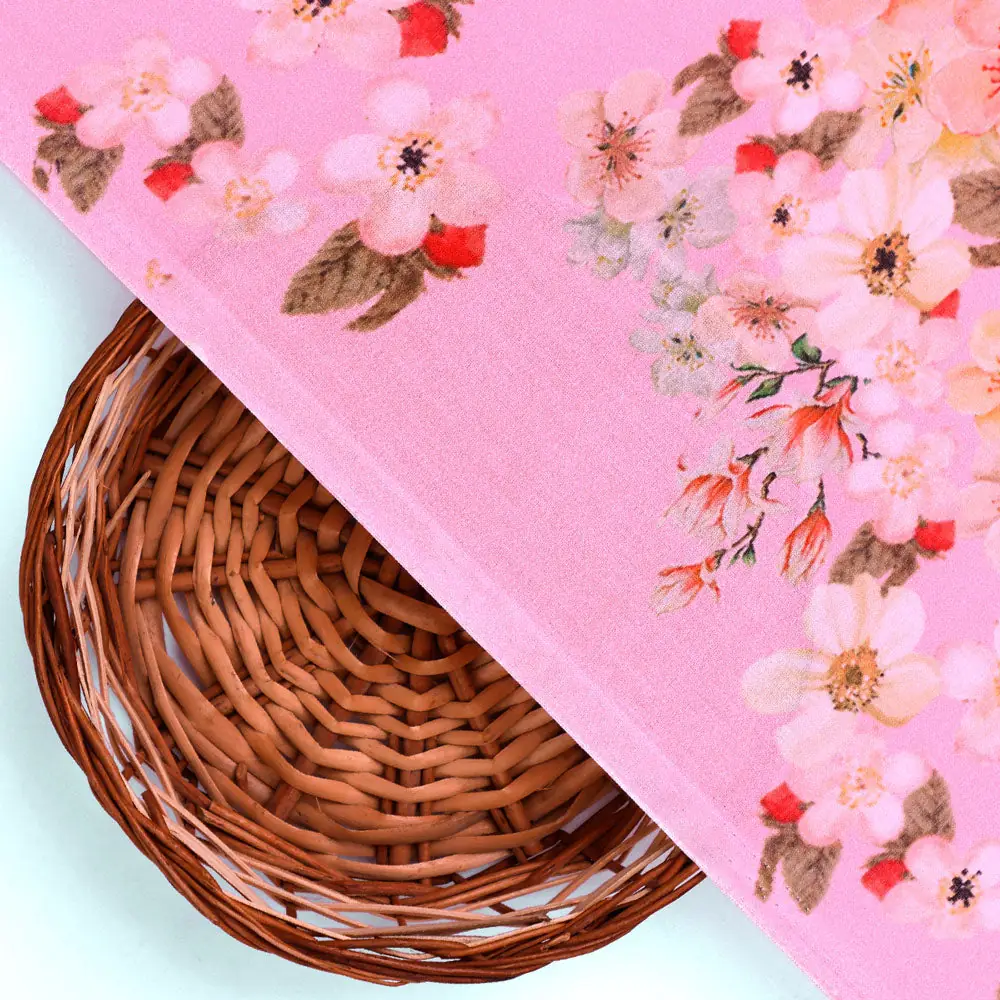 FAB VOGUE Studio - Classy Pink Ditsy Digital Printed Fabric - Image 3