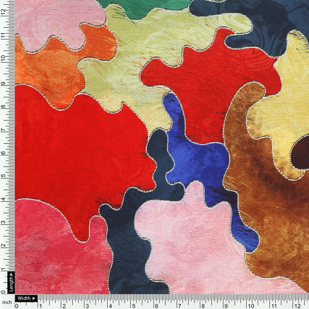 FAB VOGUE Studio - Multicolor Suzani Digital Printed Cotton Fabric - Image 4