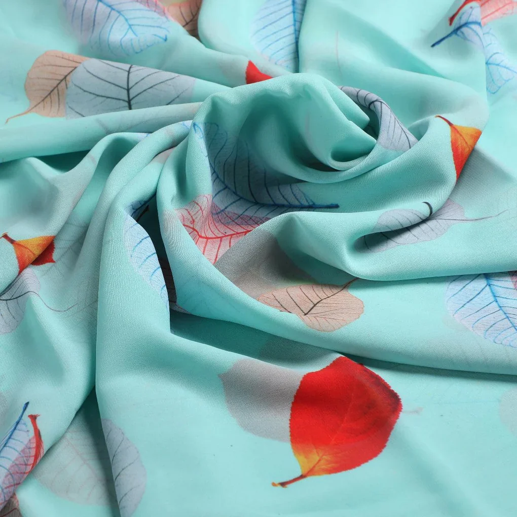 Faint Clover Leaves Weightless Printed Fabric - Image 3