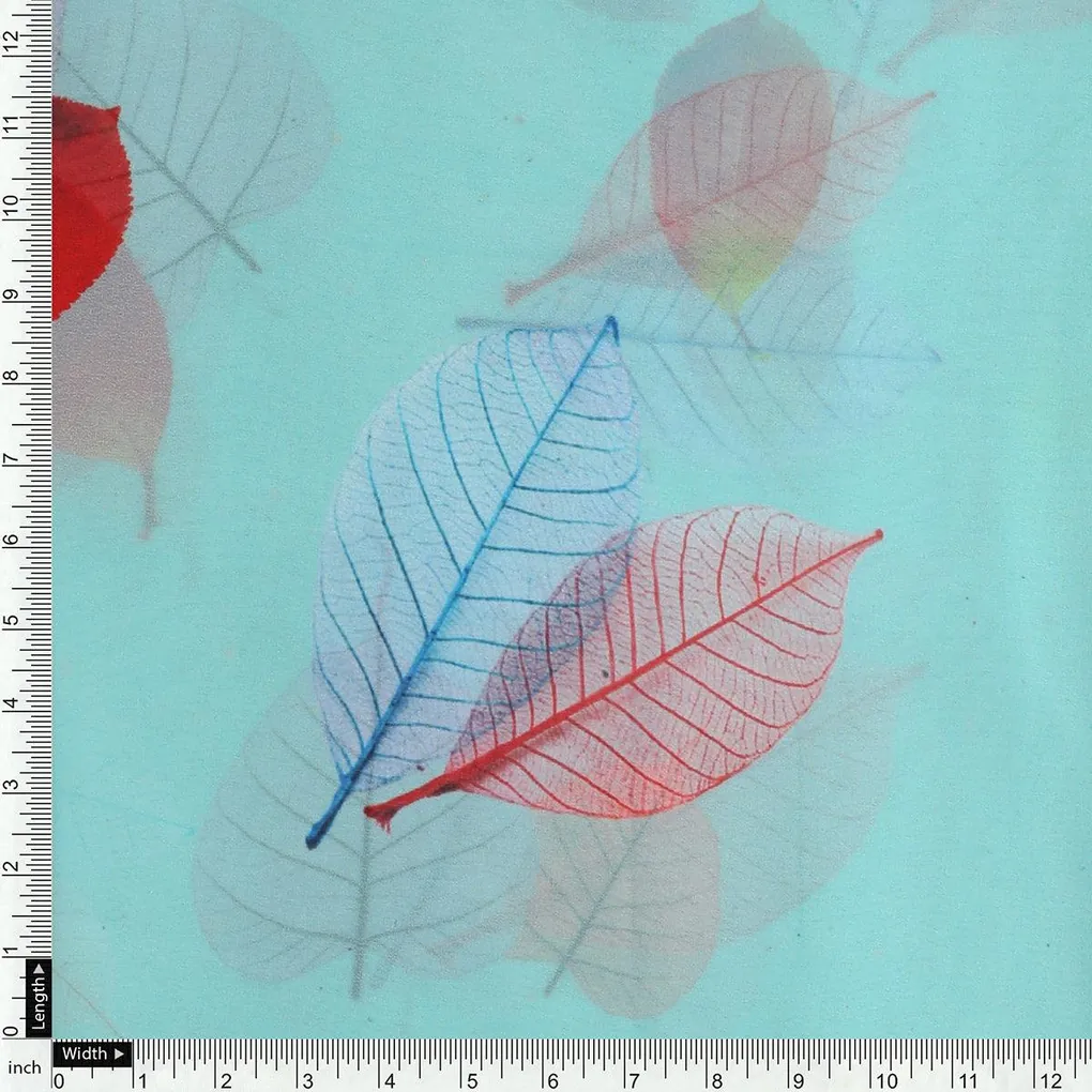 Faint Clover Leaves Weightless Printed Fabric - Image 4