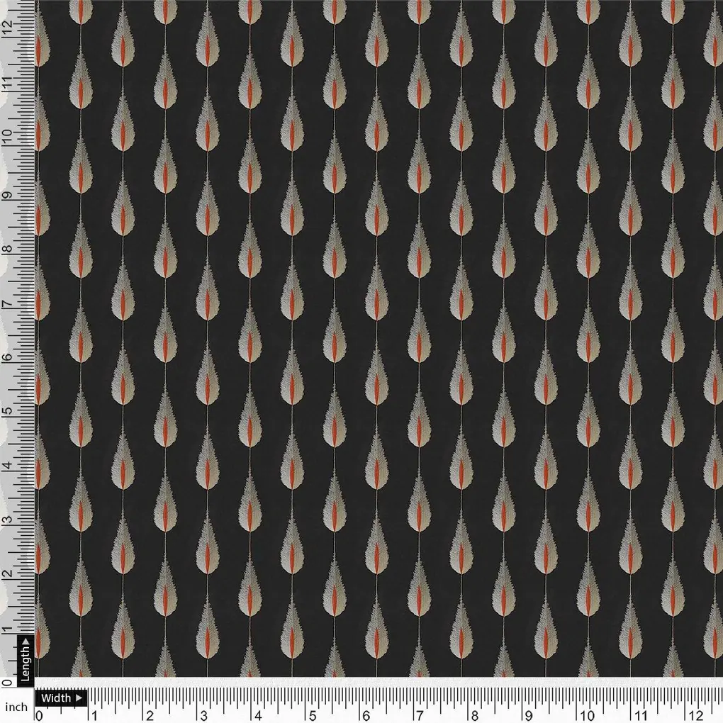 Feather Stripes Digital Printed Fabric - Image 4