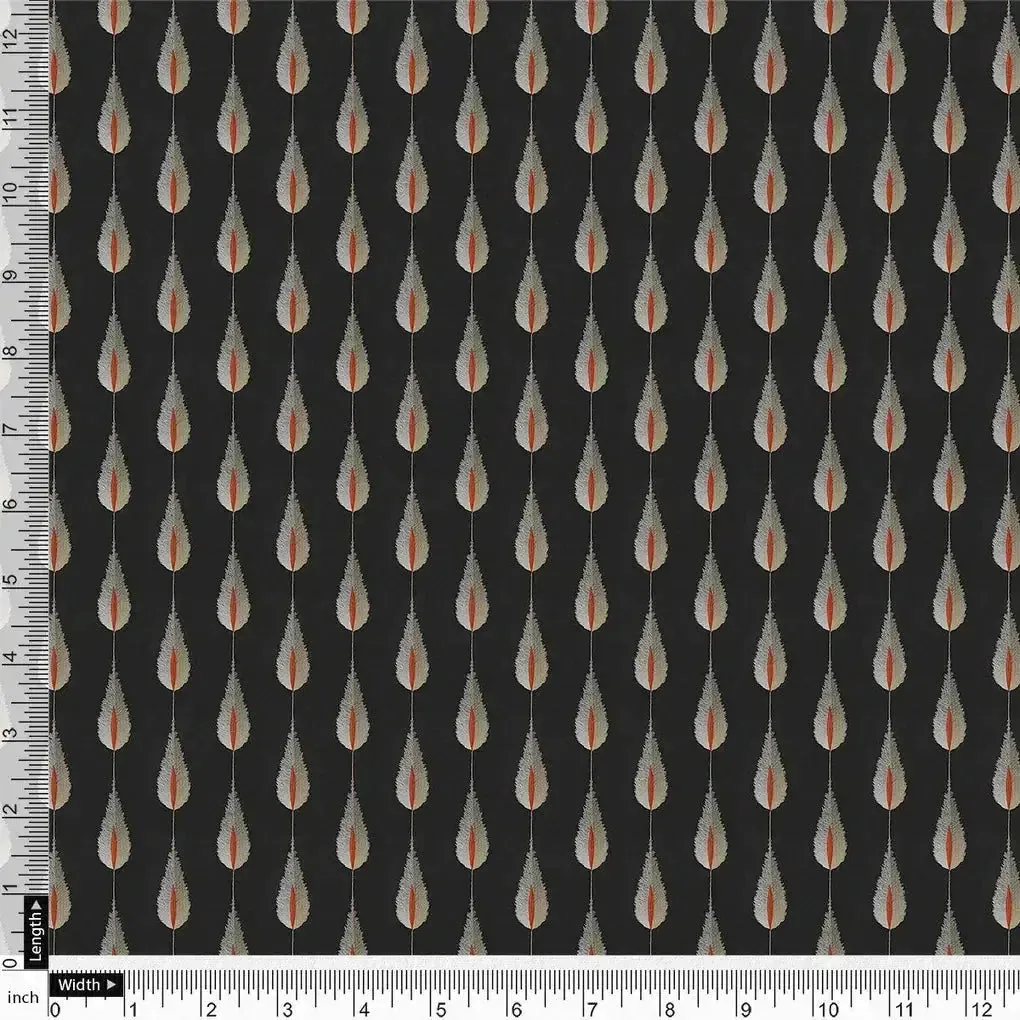 Feather Stripes Digital Printed Fabric - Muslin - Image 4
