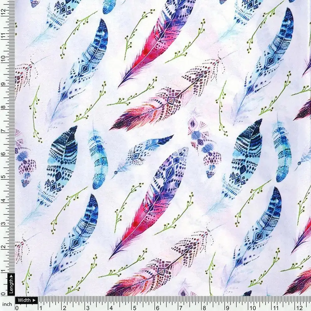 Feathers Digital Printed Fabric - Image 4