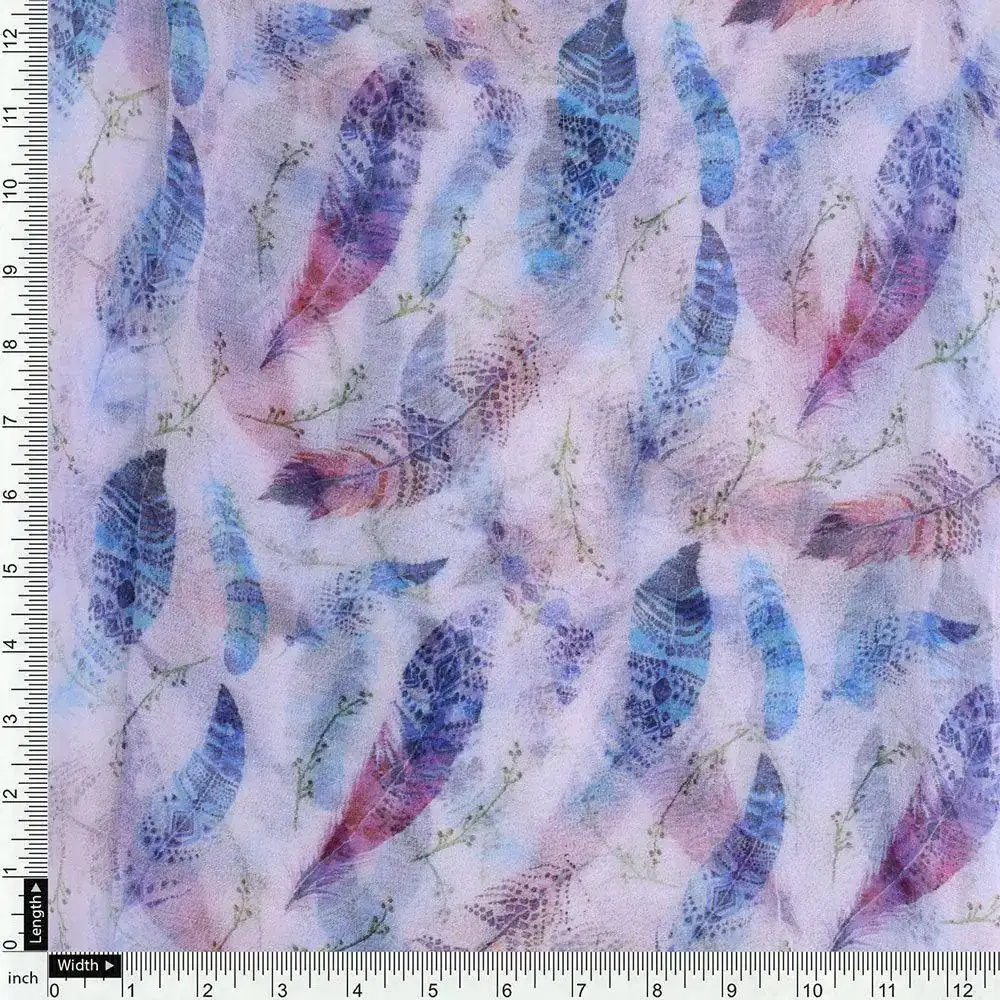 Feathers Digital Printed Fabric - Image 4