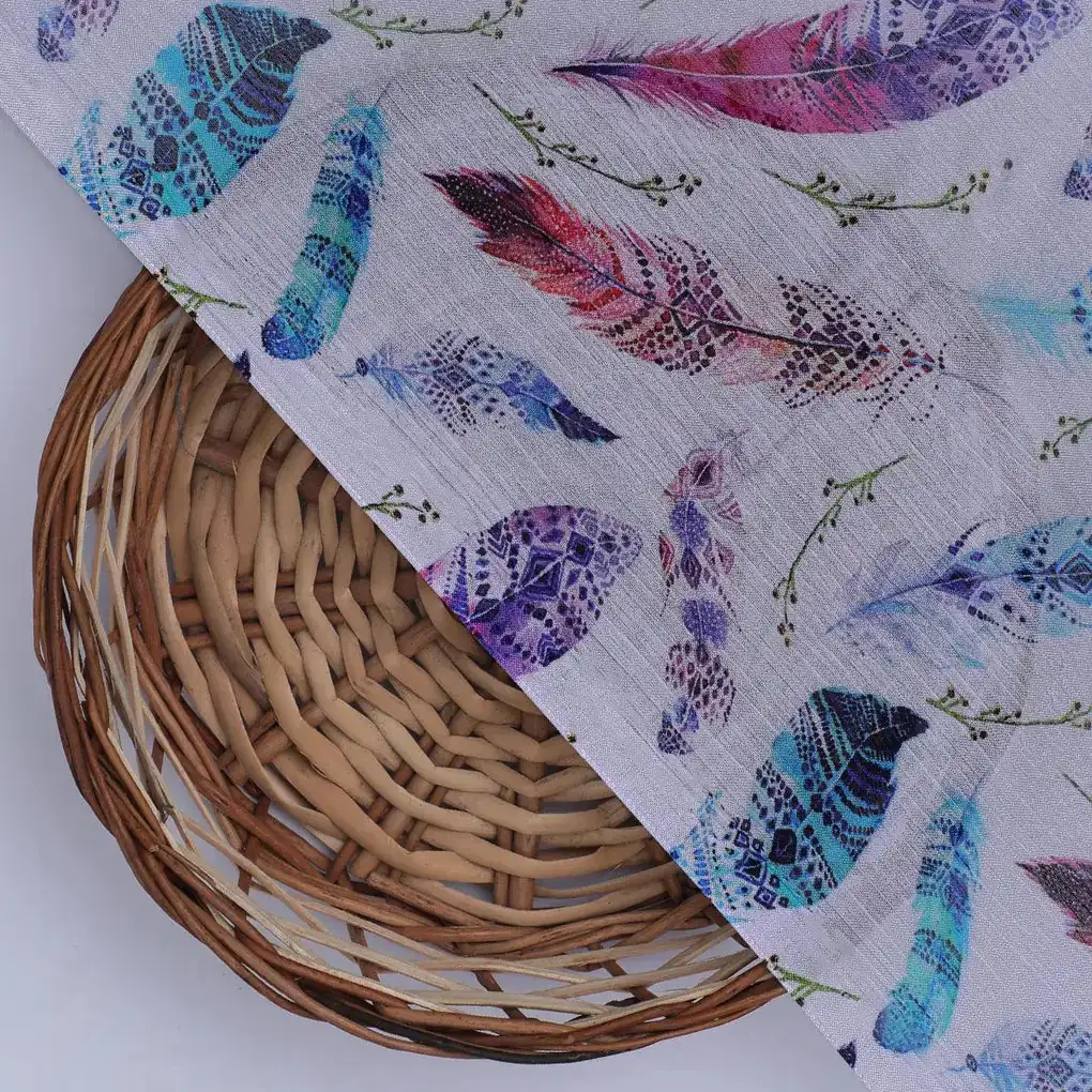 Feathers Digital Printed Fabric - Image 2