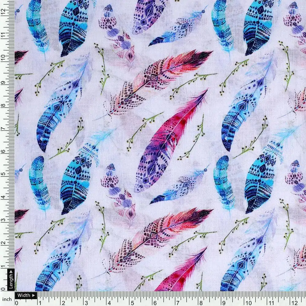 Feathers Digital Printed Fabric - Image 4