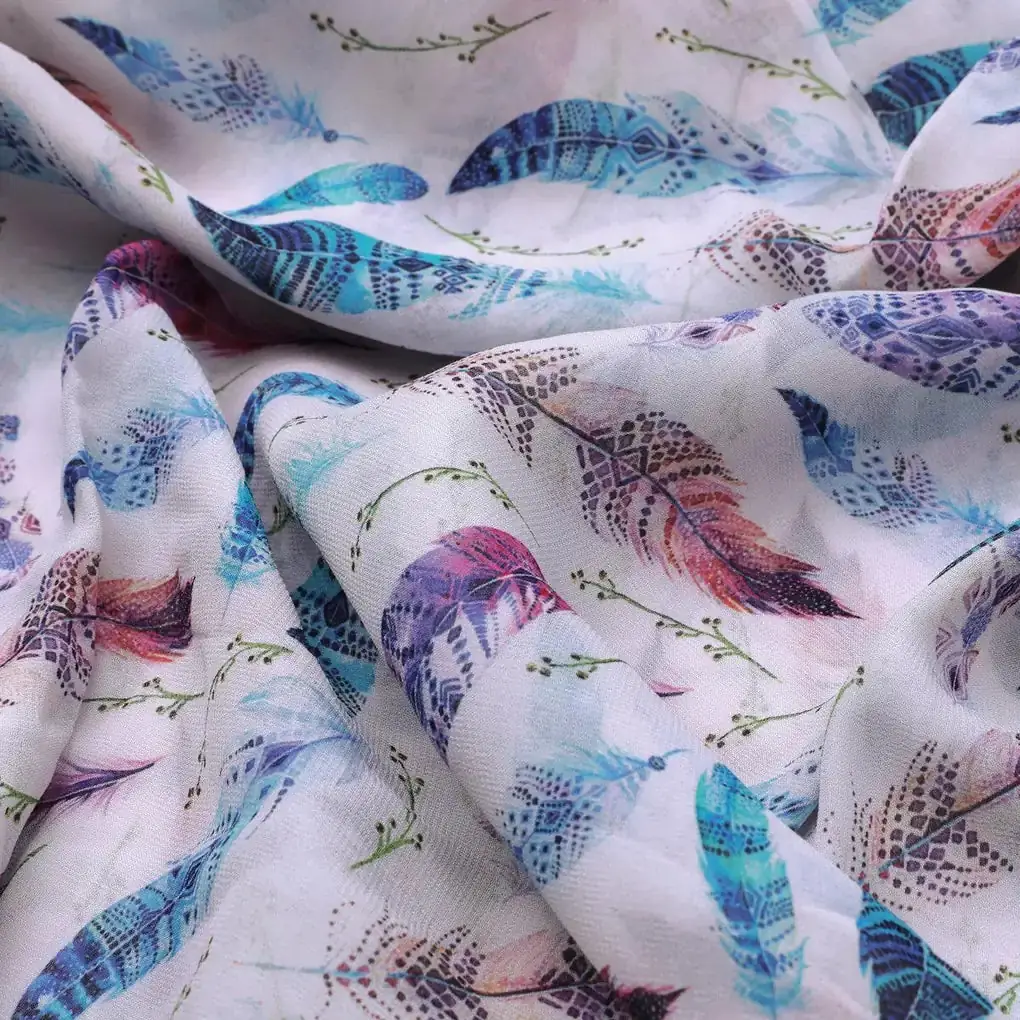 Feathers Digital Printed Fabric - Image 3
