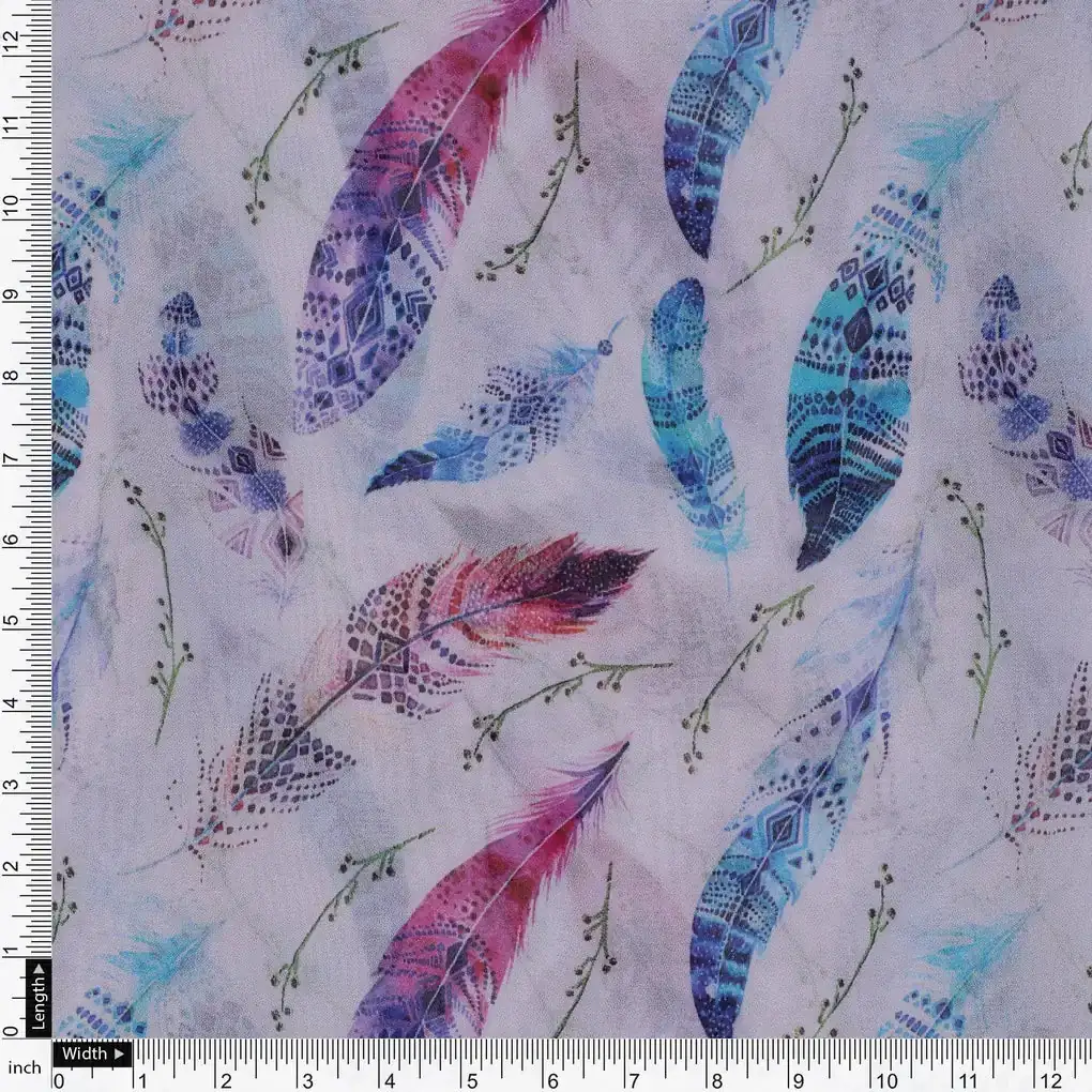 Feathers Digital Printed Fabric - Image 4