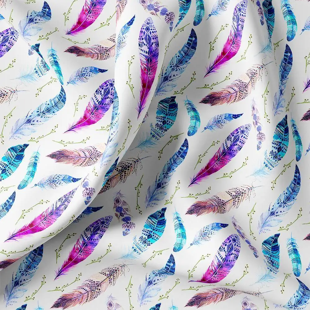 Feathers Digital Printed Fabric - Image 3