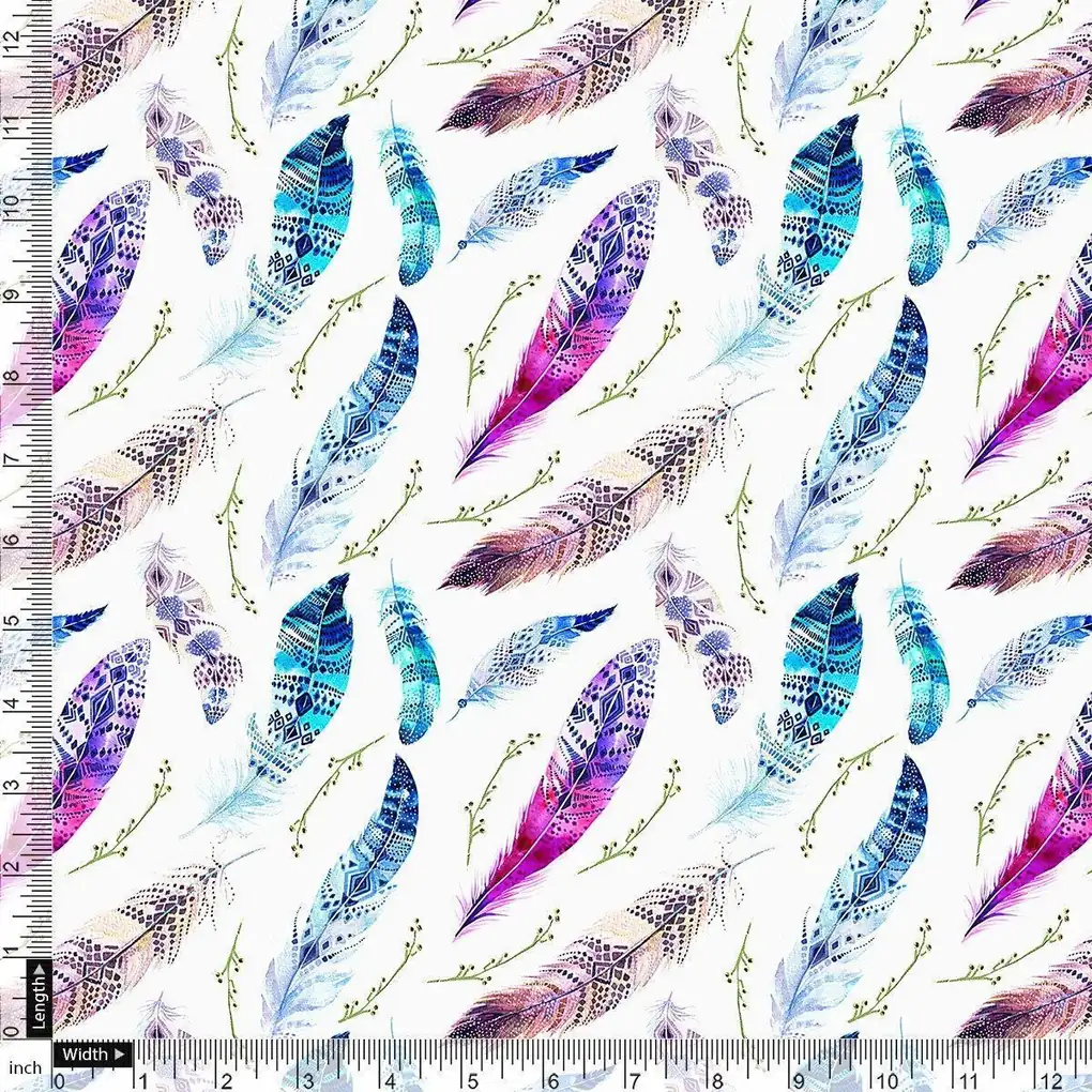 Feathers Digital Printed Fabric - Image 4