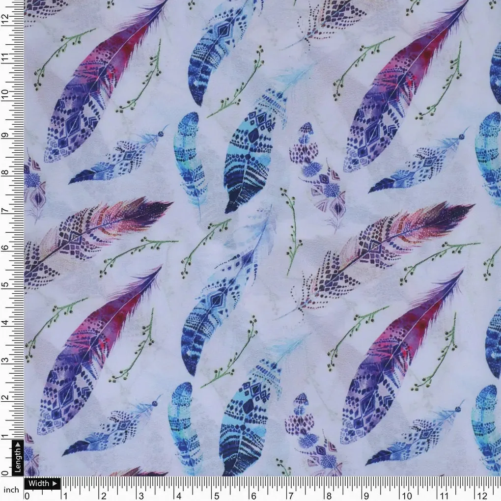 Feathers Digital Printed Fabric - Image 4