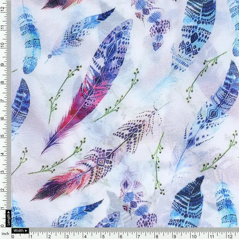 Feathers Digital Printed Fabric - Image 4