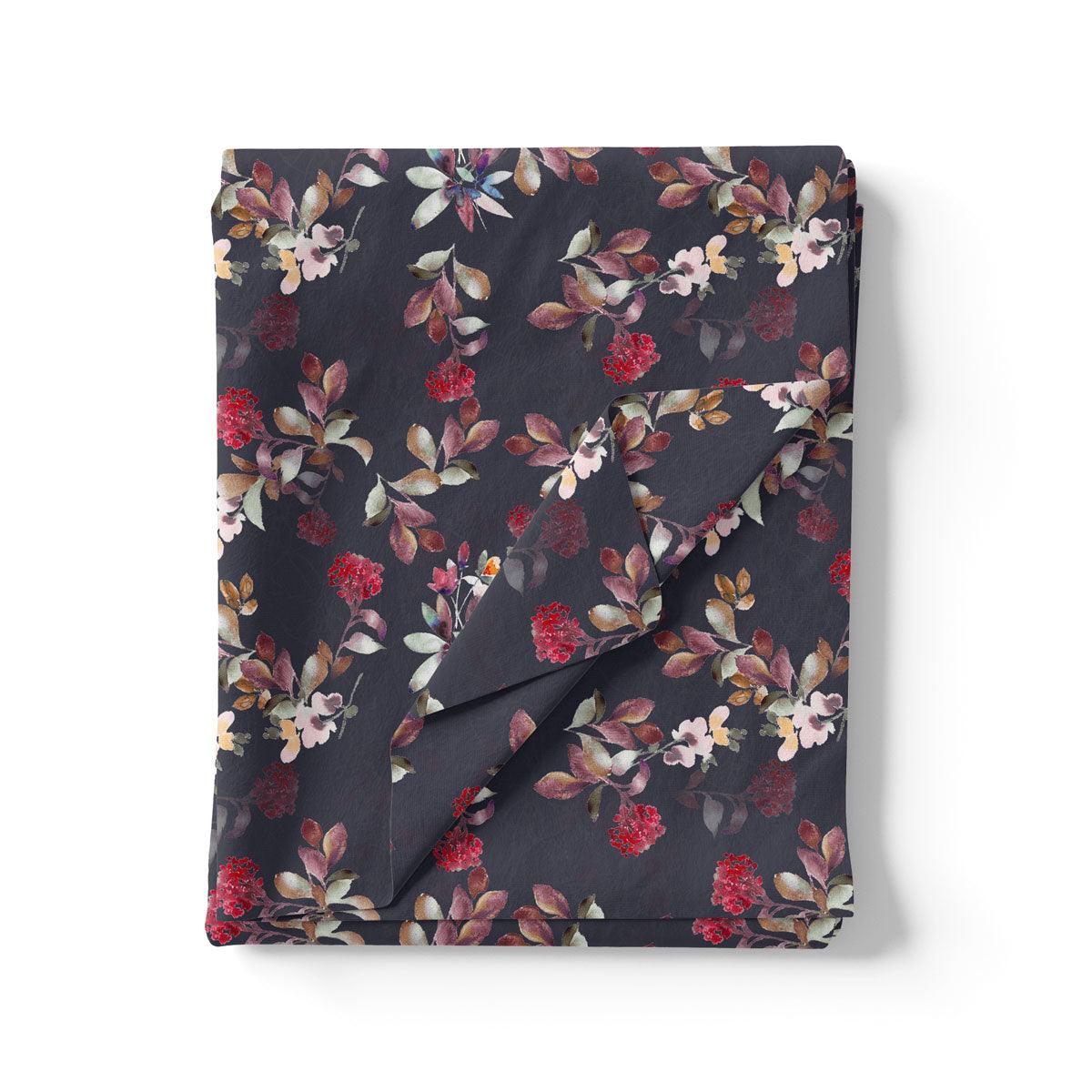 Fedora Flower Pure Georgette Printed Fabric - Image 3
