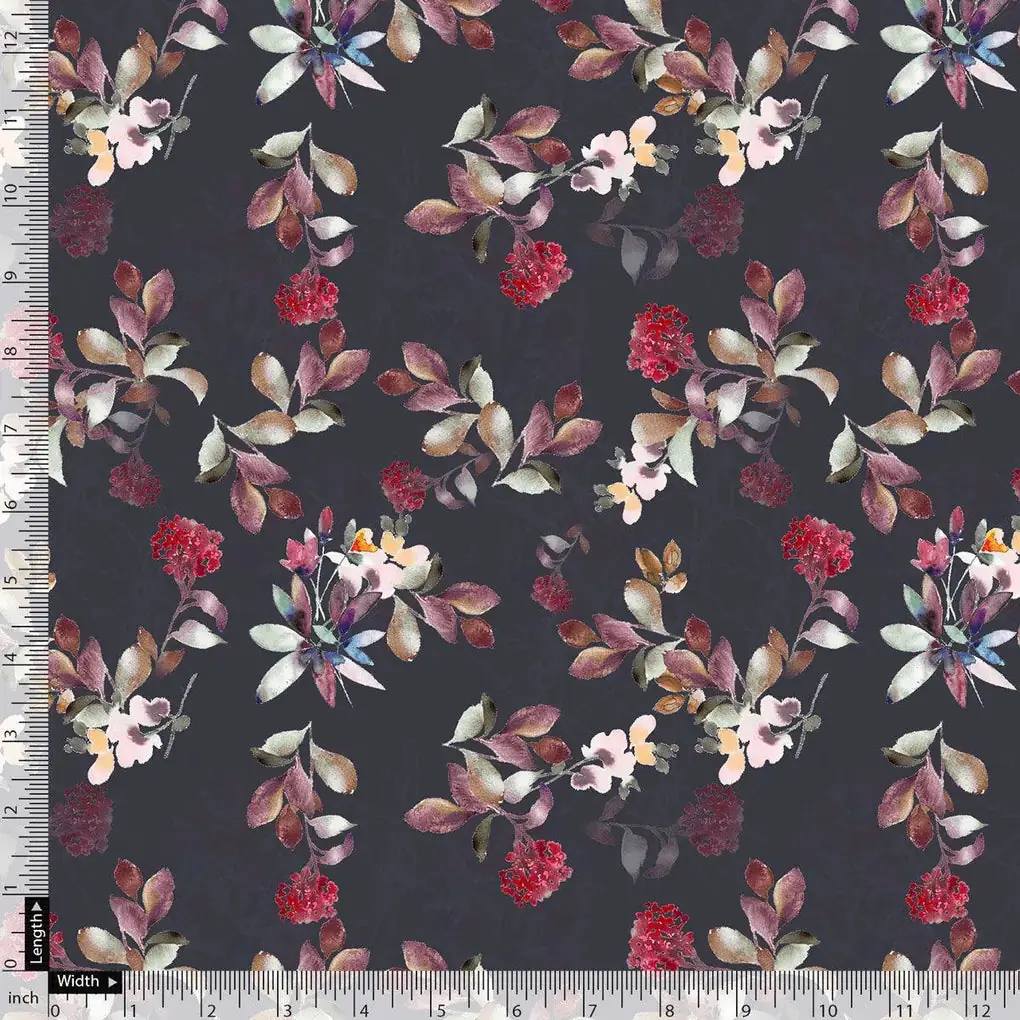 Fedora Flower Pure Georgette Printed Fabric - Image 5