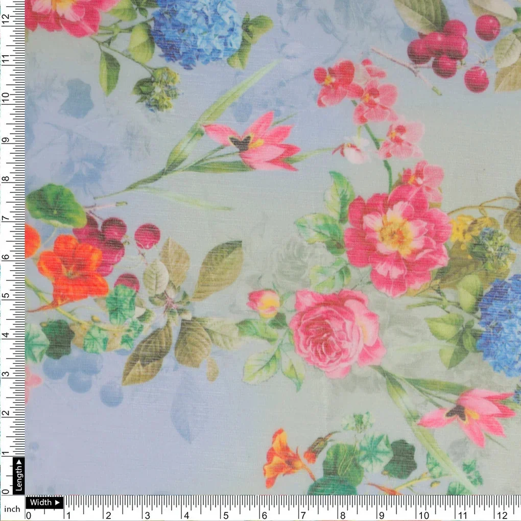 FAB VOGUE Studio Floral Chiffon Fabric - Image 4