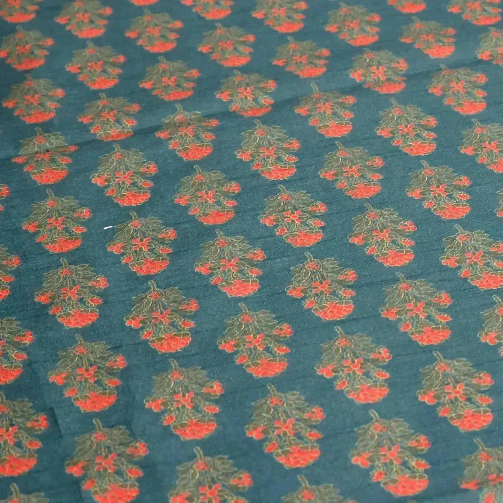 Floral Dabu Digital Printed Fabrics - Image 3