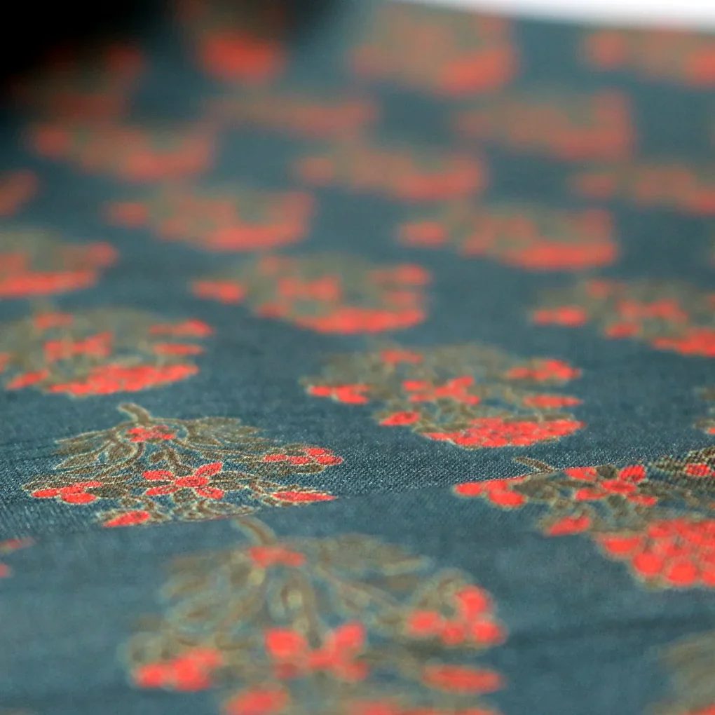 Floral Dabu Digital Printed Fabrics - Image 4