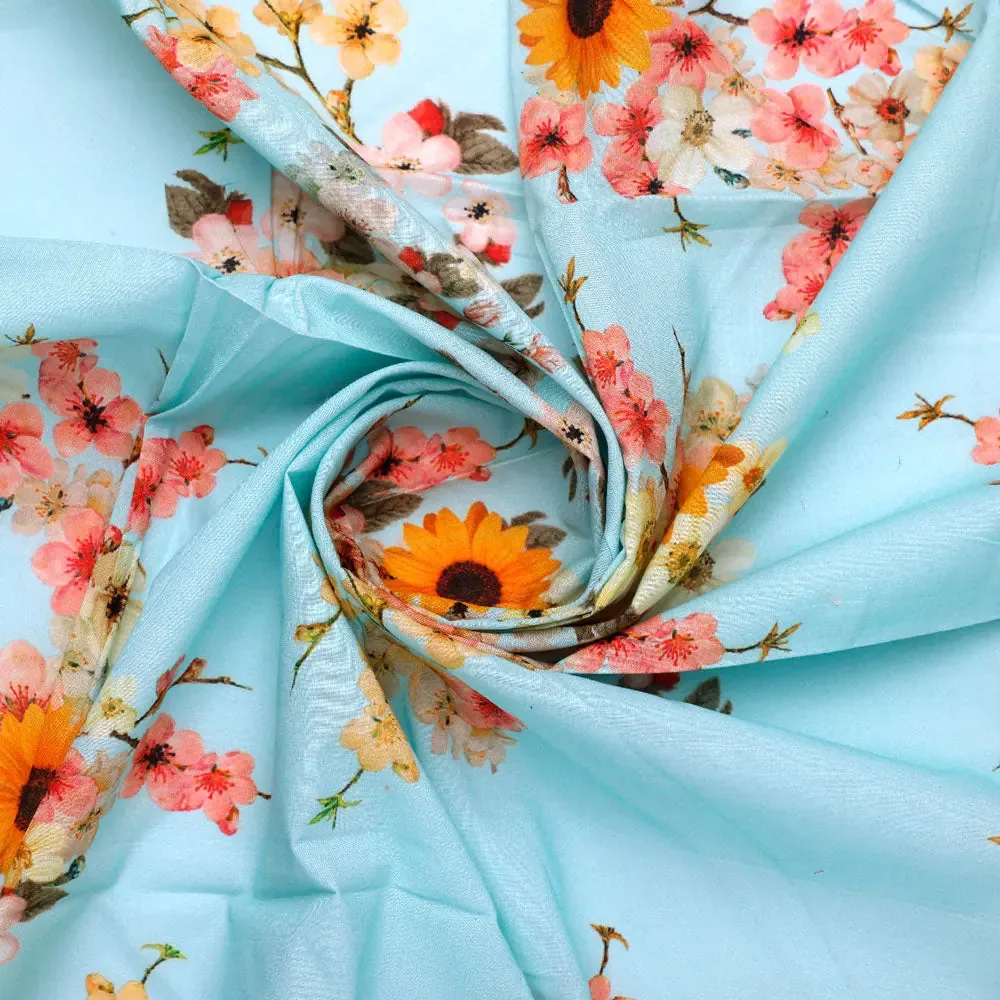 Floral Digital Printed Pure Cotton Fabric from FAB VOGUE Studio - Image 2