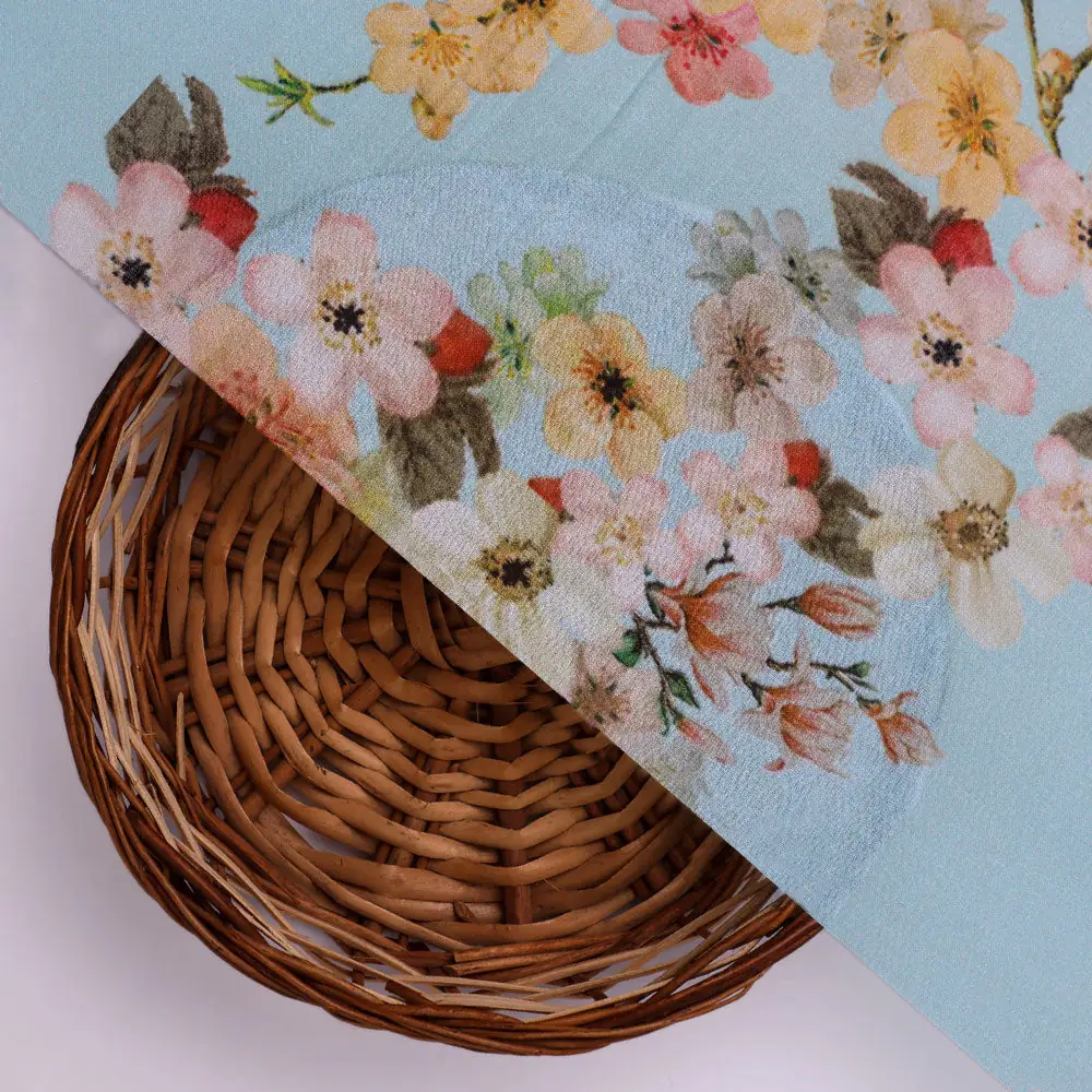 Floral Digital Printed Pure Cotton Fabric from FAB VOGUE Studio - Image 3