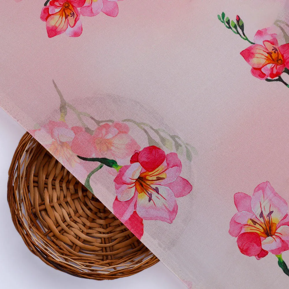 Floral Digital Printed Pure Cotton Fabric from FAB VOGUE Studio - Image 3