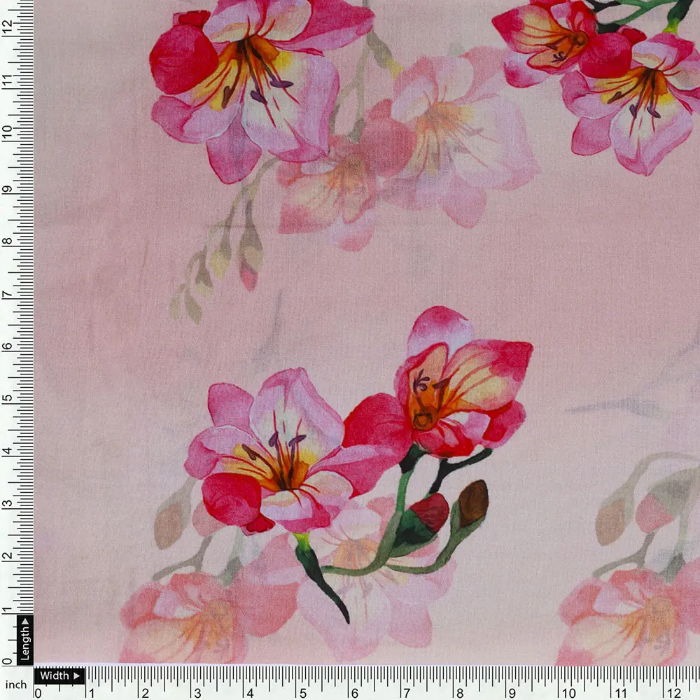 Floral Digital Printed Pure Cotton Fabric from FAB VOGUE Studio - Image 4