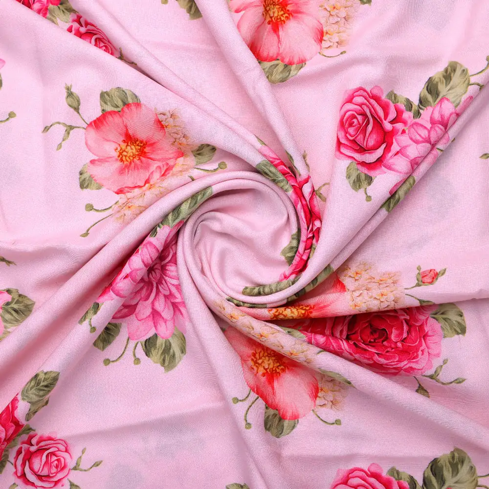 Floral Digital Printed Rayon Fabric from FAB VOGUE Studio - Image 2