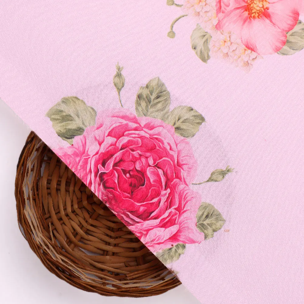 Floral Digital Printed Rayon Fabric from FAB VOGUE Studio - Image 3