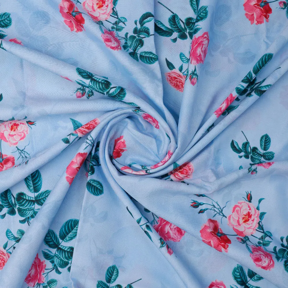 Floral Digital Printed Rayon Fabric from FAB VOGUE Studio - Image 2