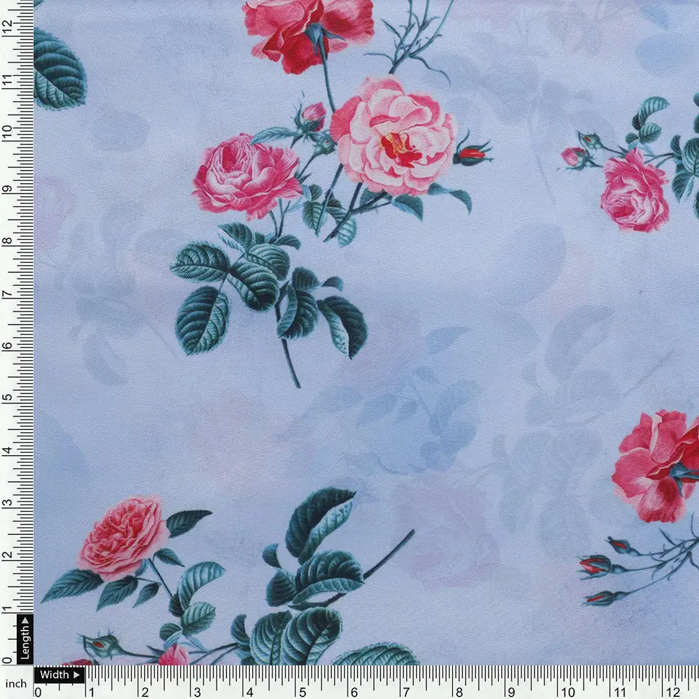 Floral Digital Printed Rayon Fabric from FAB VOGUE Studio - Image 4
