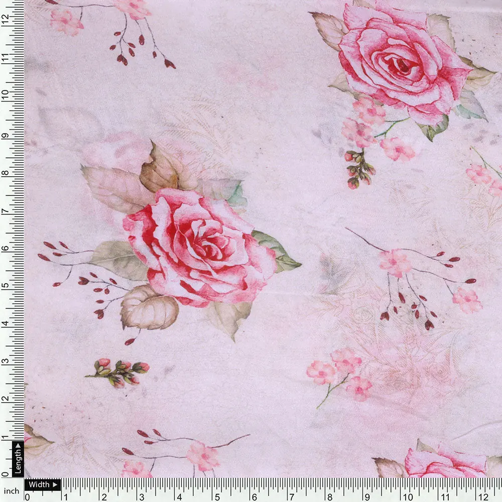 Floral Ditsy Digital Printed Pure Georgette Fabric from FAB VOGUE Studio - Image 4