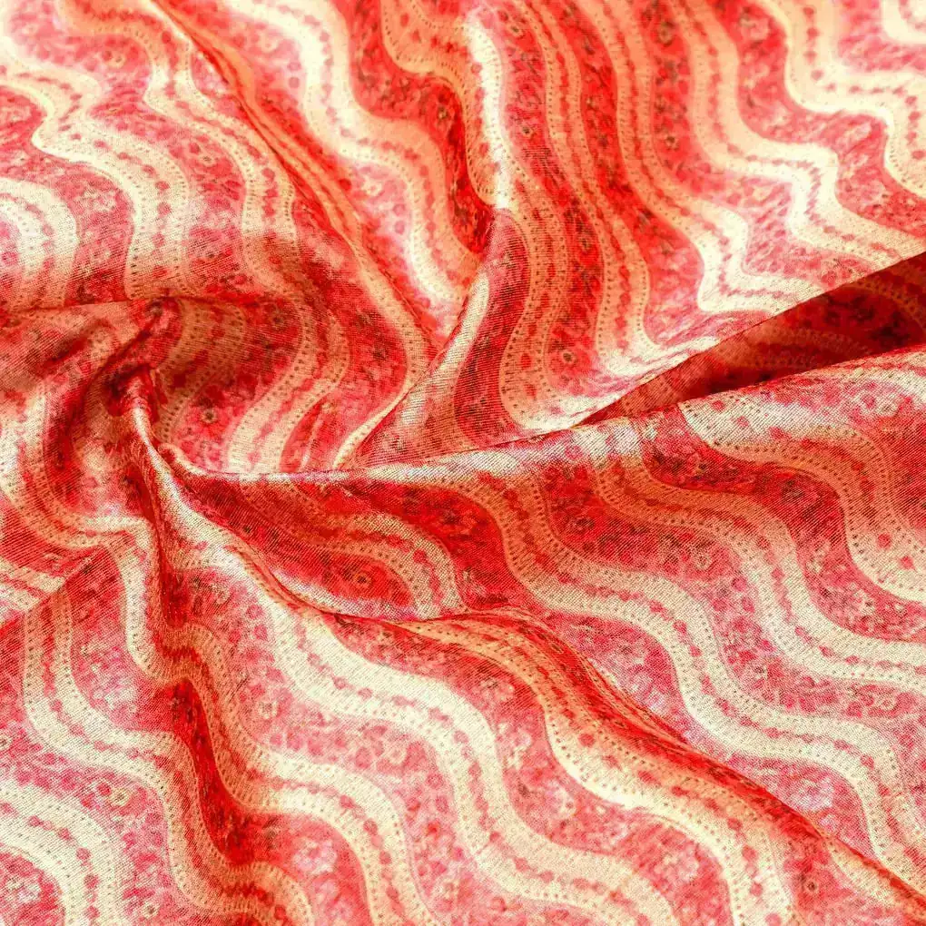 Floral Leheriya Digital Printed Fabrics - Image 3