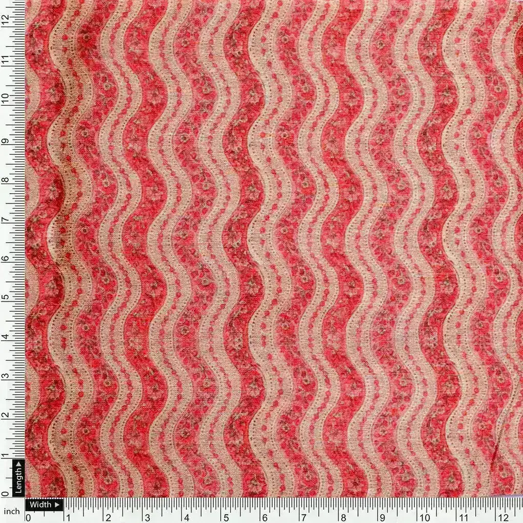Floral Leheriya Digital Printed Fabrics - Image 4