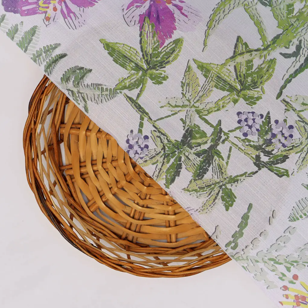 Floral Linen Fabric - Image 3