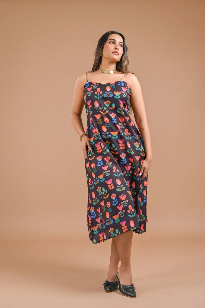 Floral Midi Dress - Image 3
