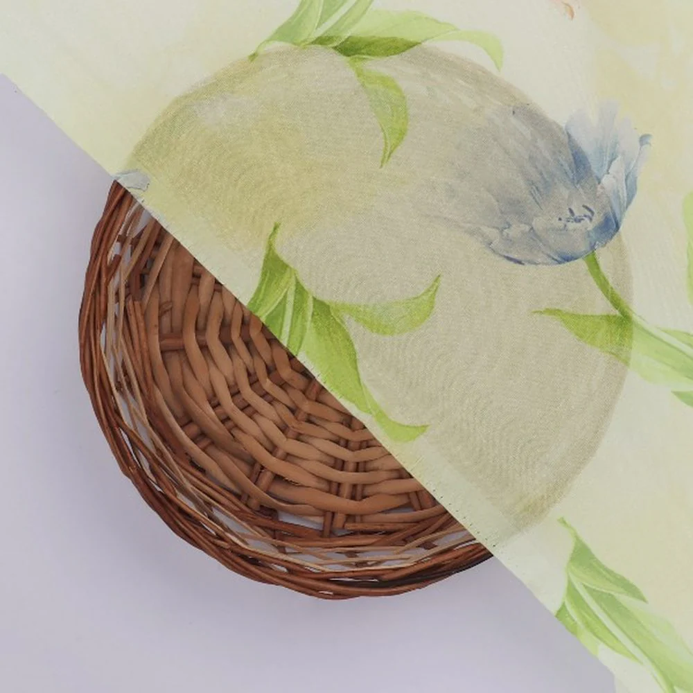Floral Organza Fabric, Peach & Pink - Image 3