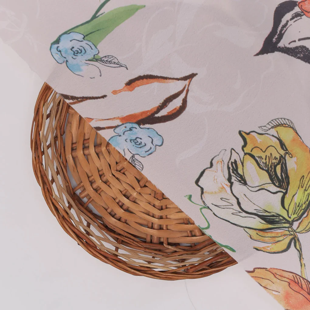Floral Print Crepe Fabric - Image 3
