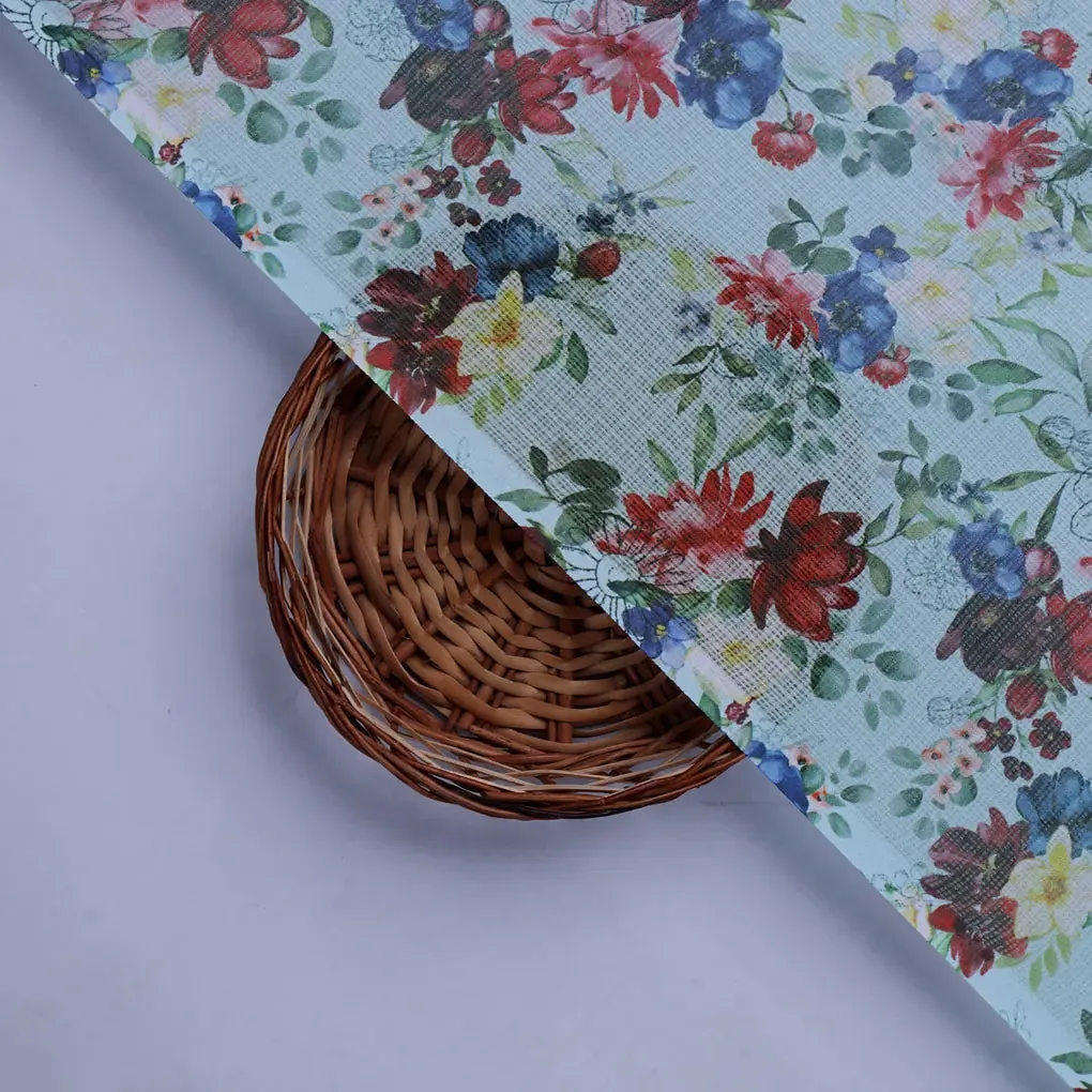 Floral Print Kota Doria Fabric - Image 2